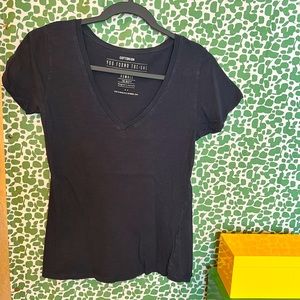 EUC V-neck Navy Tee Size: XS Brand: Cotton:ON